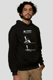 Kürek - Paddle Boarding Baskılı Unisex Siyah Kapüşonlu Sweatshirt
