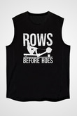 Kürek - Rowing Sport Baskılı Unisex Siyah Kolsuz Tişört