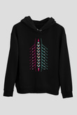 Kürek - Rowing Sport Baskılı Unisex Siyah Hoodie