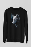 Kurt Baskılı Unisex Siyah  Sweatshirt