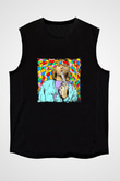 Kurt Cobain Baskılı Unisex Siyah Kolsuz Tişört