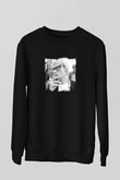 Kurt Cobain Baskılı Unisex Siyah Sweatshirt