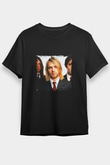 Kurt Cobain Baskılı Unisex Siyah Tişört