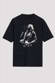 Kurt Cobain Siyah Unisex Oversize Tişört T-Shirt