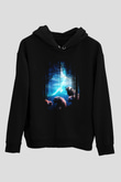 Kurt Siyah Unisex Hoodie