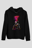 Kurt Siyah Unisex Hoodie