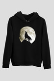 Kurt Siyah Unisex Hoodie