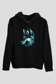 Kurt Siyah Unisex Hoodie