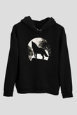 Kurt Siyah Unisex Hoodie