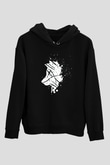 Kurt Siyah Unisex Hoodie