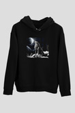 Kurt Siyah Unisex Hoodie