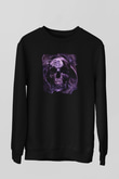 Kurukafa Baskılı Unisex Siyah  Sweatshirt