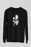 Kurukafa Baskılı Unisex Siyah  Sweatshirt