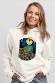 Kuş Beyaz Unisex Hoodie