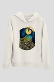 Kuş Beyaz Unisex Hoodie