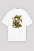 Kuş Beyaz Unisex Tişört T-Shirt - TişörtFabrikası