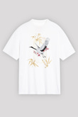 Kuş Beyaz Unisex Tişört T-Shirt - TişörtFabrikası