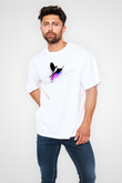 Kuş Beyaz Unisex Tişört T-Shirt - TişörtFabrikası