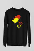 Kuş Siyah Unisex Sweatshirt