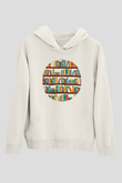 Kütüphaneci Beyaz Unisex Hoodie