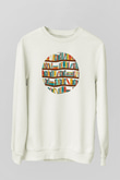 Kütüphaneci Beyaz Unisex Sweatshirt