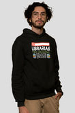 Kütüphaneci Siyah Unisex Kapüşonlu Sweatshirt