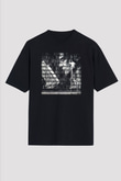 Kütüphaneci Siyah Unisex Oversize Tişört T-Shirt