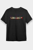 Kütüphaneci Siyah Unisex Tişört T-Shirt - TişörtFabrikası