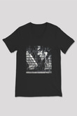 Kütüphaneci Siyah Unisex V Yaka Tişört T-Shirt