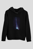 Kuyruklu yıldız Siyah Unisex Hoodie