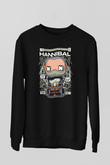Kuzuların Sessizliği Baskılı Unisex Siyah Sweatshirt