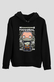 Kuzuların Sessizliği Baskılı Unisex Siyah Hoodie