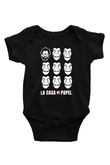 La casa de papel Baskılı Siyah Bebek Body - Zıbın