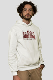 La casa de papel Beyaz Unisex Kapşonlu Sweatshirt