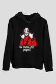 La casa de papel Siyah Unisex Hoodie