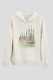 La Sagrada Familia Beyaz Unisex Kapşonlu Sweatshirt