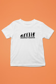 Laborant Evrimi Baskılı Unisex Beyaz Çocuk Tişörtü - Tshirt