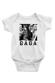 Lady Gaga Baskılı Beyaz Unisex Bebek Body - Zıbın