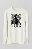 Lady Gaga Beyaz Unisex Sweatshirt