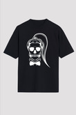 Lady Gaga Siyah Unisex Oversize Tişört T-Shirt