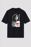 Lady Gaga Siyah Unisex Oversize Tişört T-Shirt