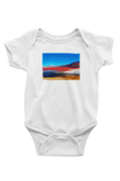 Laguna Colorada Baskılı Beyaz Unisex Bebek Body - Zıbın