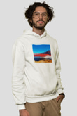 Laguna Colorada Beyaz Unisex Kapşonlu Sweatshirt