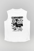 Lagwagon Baskılı Beyaz Unisex Kolsuz Tişört - Tshirt