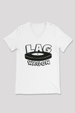 Lagwagon Baskılı Beyaz Unisex V Yaka Tişört - Tshirt