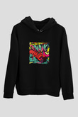 Laidback Luke Baskılı Unisex Siyah Hoodie
