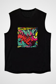 Laidback Luke Baskılı Unisex Siyah Kolsuz Tişört