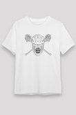 Lakros Baskılı Unisex Beyaz Tişört - Tshirt