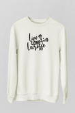 Lakros Baskılı Unisex Ekru Sweatshirt