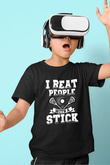 Lakros Baskılı Unisex Siyah Çocuk Tİşörtü - Tshirt